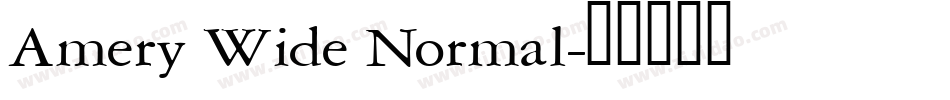 Amery Wide Normal字体转换